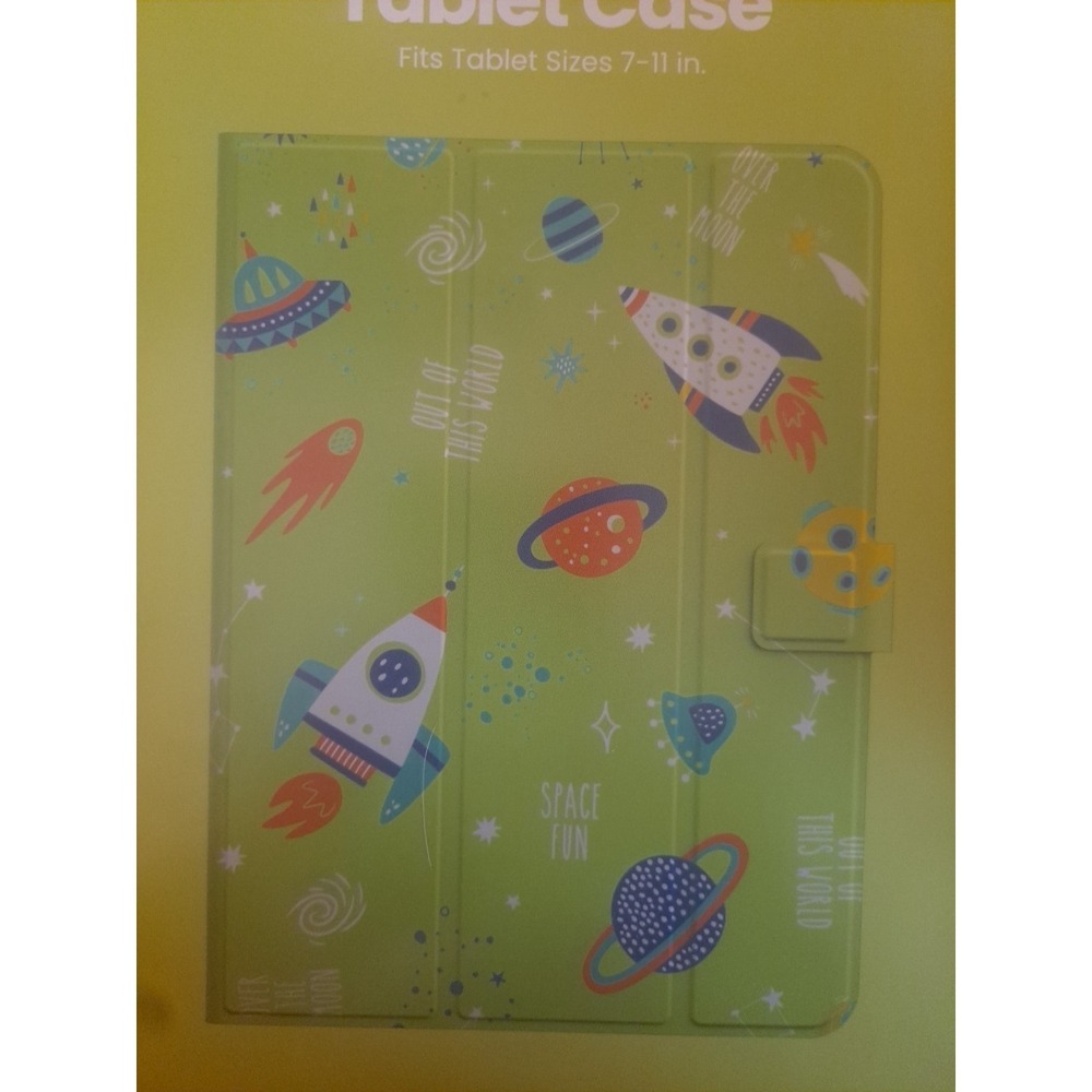 Kids Universal Tablet‎ Case Outer Space Rockets Planets Fits 7 - 11 Inch Tablets